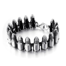 Pulseiras De Bala Masculinas Com Acessórios De Rock Gótico Chique