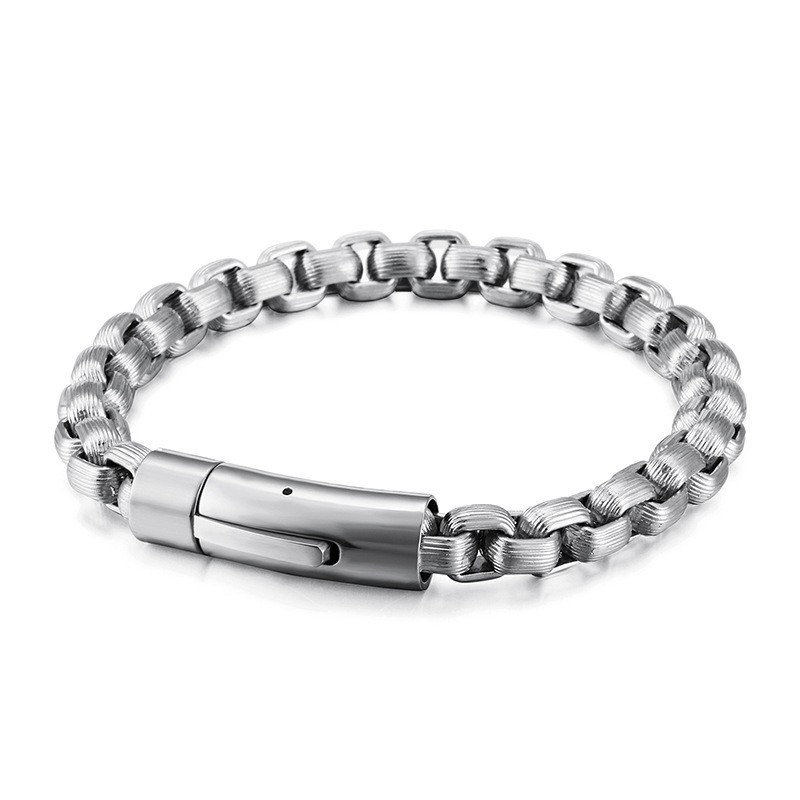 Nova Moda Estilo Retrô Biker Pulseira De Titânio Masculina Corrente Biker Corrente Joia De Mão Nova Moda Estilo Retrô Biker Pulseira De Titânio Masculina Corrente Biker Corrente Joia De Mão