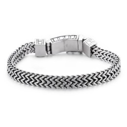 Pulseira De Corrente Dupla De Joias Hip-Hop, Acessórios Masculinos Chiques De Titânio