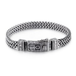 Pulseira De Corrente Dupla De Joias Hip-Hop, Acessórios Masculinos Chiques De Titânio