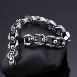 Pulseiras Chic Wind Skull Tide Men Titanium Bracelets