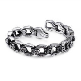 Pulseiras Chic Wind Skull Tide Men Titanium Bracelets
