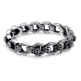 Pulseiras Chic Wind Skull Tide Men Titanium Bracelets