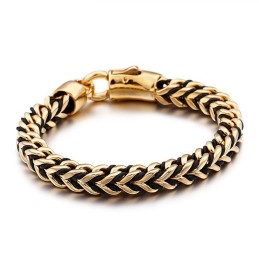 Pulseira De Titânio Com Corda Trançada Em Couro Retrô New Wave