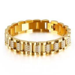 Pulseiras Masculinas De Titânio Com Conjunto De Diamantes Pulseiras Masculinas De Titânio Com Conjunto De Diamantes