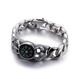 Pulseira Masculina Retrô Fashion Bússola Para Atividades Ao Ar Livre
