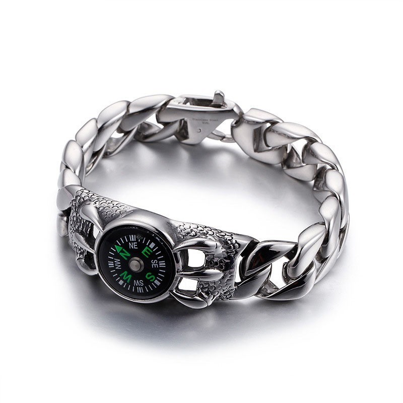 Pulseira Masculina Retrô Fashion Bússola Para Atividades Ao Ar Livre Pulseira Masculina Retrô Fashion Bússola Para Atividades Ao Ar Livre