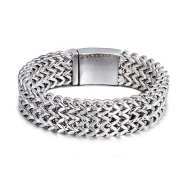Pulseira De Titânio Com Três Fileiras Da Moda Para Homens