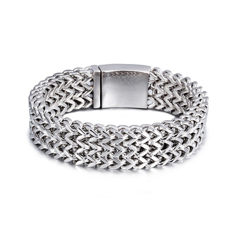 Pulseira De Titânio Com Três Fileiras Da Moda Para Homens Pulseira De Titânio Com Três Fileiras Da Moda Para Homens