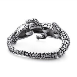 Nova Pulseira Masculina De Titânio Animal Lizard