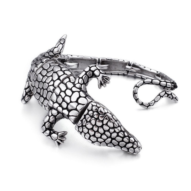 Nova Pulseira Masculina De Titânio Animal Lizard Nova Pulseira Masculina De Titânio Animal Lizard