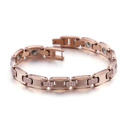 Pulseira De Aço De Tungstênio E Germânio Com Diamantes Da Moda Para Homens E Mulheres