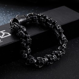 Pulseira De Cabeça De Fantasma, Joia Vintage De Caveira