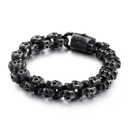 Pulseira De Cabeça De Fantasma, Joia Vintage De Caveira
