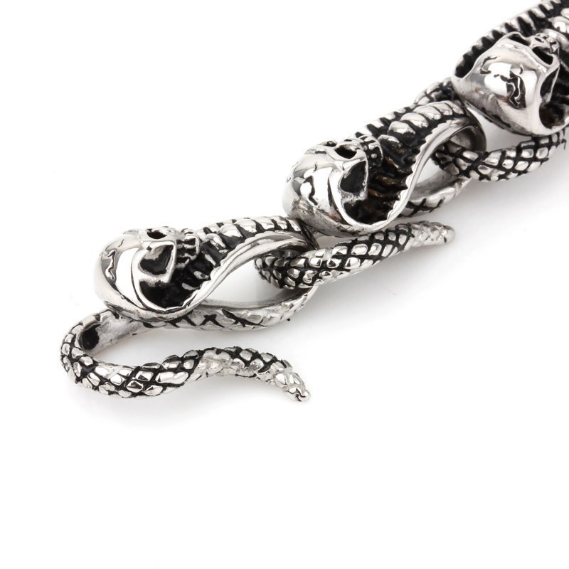 Pulseira De Titânio Explosiva Quando Joias Alternativas De Caveira Super Legais