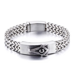 Pulseira Maçônica Masculina Da Moda