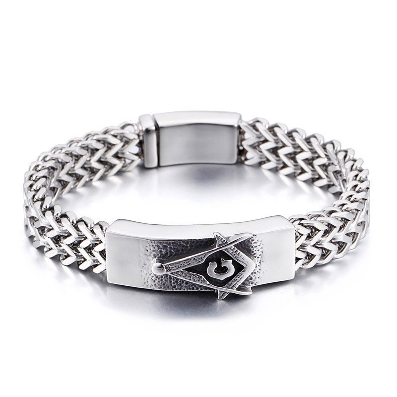 Pulseira Maçônica Masculina Da Moda