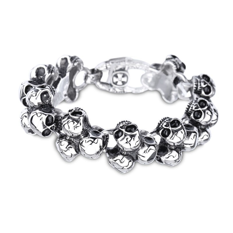 Pulseira Masculina De Titânio Com Caveira Pulseira Masculina De Titânio Com Caveira