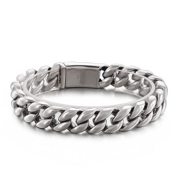 Pulseira Masculina De Titânio 18K Com Revestimento A Vácuo