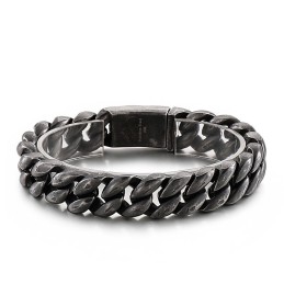 Pulseira Masculina De Titânio 18K Banhada A Vácuo