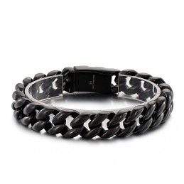 Pulseira Masculina De Titânio 18K Banhada A Vácuo