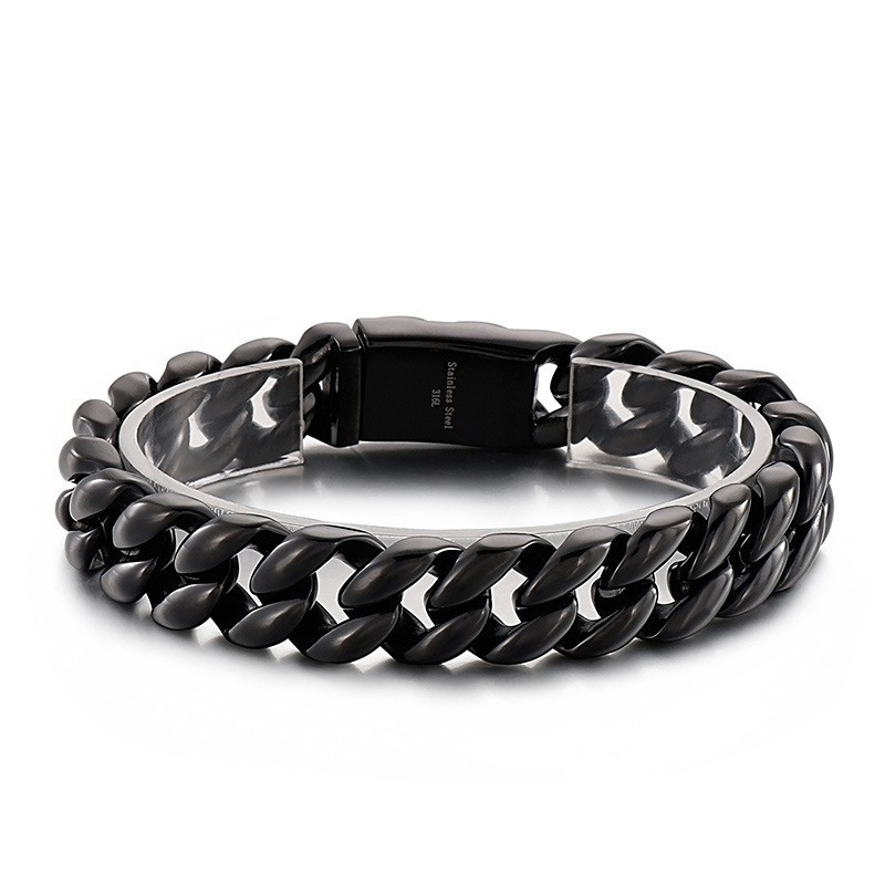 Pulseira Masculina De Titânio 18K Banhada A Vácuo Pulseira Masculina De Titânio 18K Banhada A Vácuo