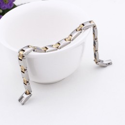 Pulseira De Titânio Com Ímã De Diamante Para Homens E Mulheres