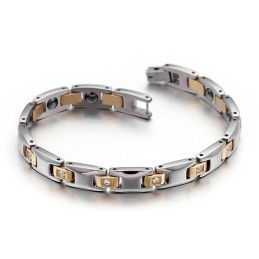 Pulseira De Titânio Com Ímã De Diamante Para Homens E Mulheres