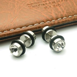Brincos De Diamante De Titânio Perfurados