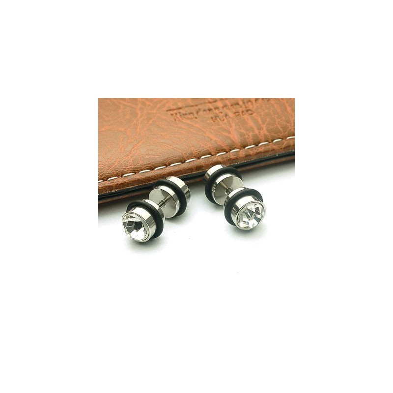 Brincos De Diamante De Titânio Perfurados