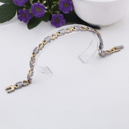 Pulseiras Masculinas E Femininas De Titânio Com Ímã De Bílis Preta Love Para Presente