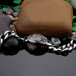 Pulseira De Titânio Curva Com Cruz E Zircônia Da Moda Para Homens