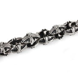 Pulseira De Titânio Cruzada Para Homens