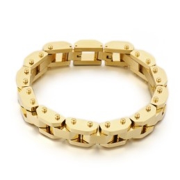 Pulseira De Titânio Estilo Chique Galvanizada Para Homens