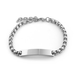 Pulseira De Titânio Quadrada Curva Estilo Chique Para Casal