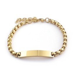 Pulseira De Titânio Quadrada Curva Estilo Chique Para Casal