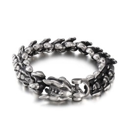 Pulseira De Titânio Cool Keel Exagerada Para Homens