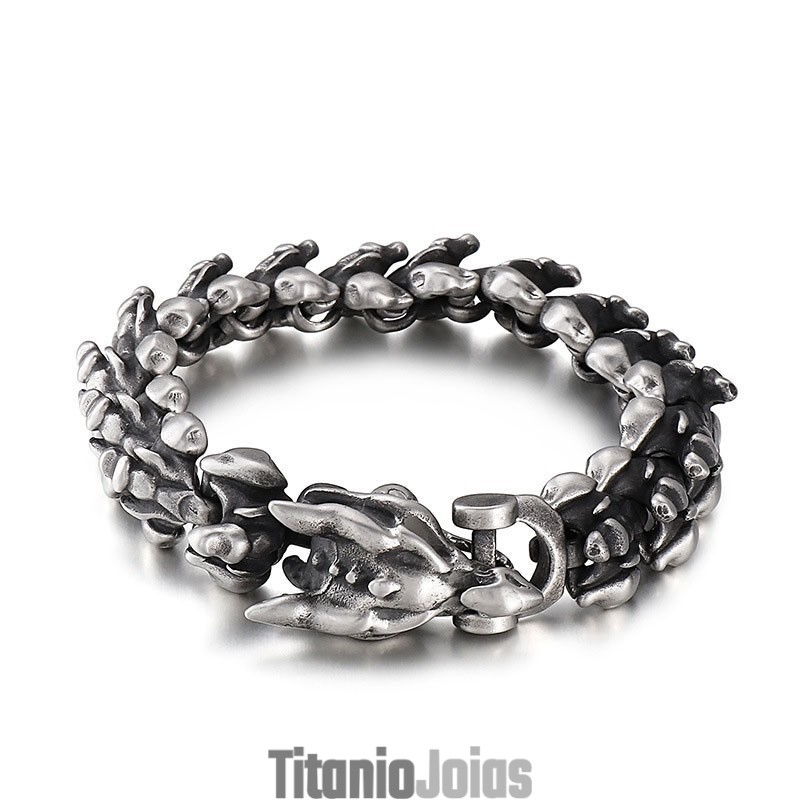 Pulseira De Titânio Cool Keel Exagerada Para Homens
