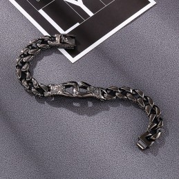 Pulseira De Pressão Masculina De Titânio Com Puxador De Mão Cool Street Chic