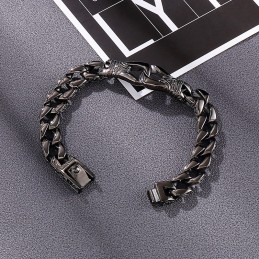 Pulseira De Pressão Masculina De Titânio Com Puxador De Mão Cool Street Chic