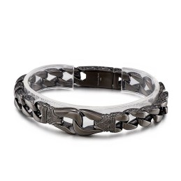 Pulseira De Pressão Masculina De Titânio Com Puxador De Mão Cool Street Chic