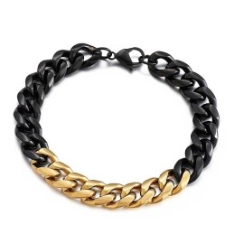 Pulseira Masculina De Titânio Colorida Com Estampa De Tiro De Rua