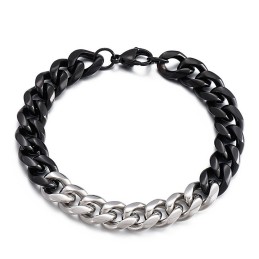 Pulseira Masculina De Titânio Colorida Com Estampa De Tiro De Rua