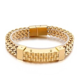 Pulseira De Titânio Masculina Estilo Hip-Hop