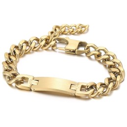 Pulseira De Titânio Com Corrente De Cauda Curva Da Marca Da Moda Para Homens