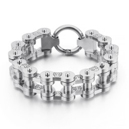 Pulseira De Bicicleta De Titânio Masculina Com Estampa De Pirata E Estilo Rock Hip-Hop