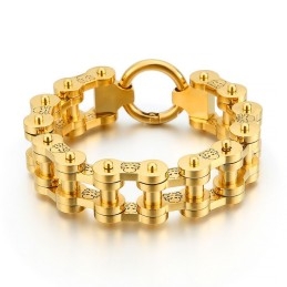 Pulseira De Bicicleta De Titânio Masculina Com Estampa De Pirata E Estilo Rock Hip-Hop
