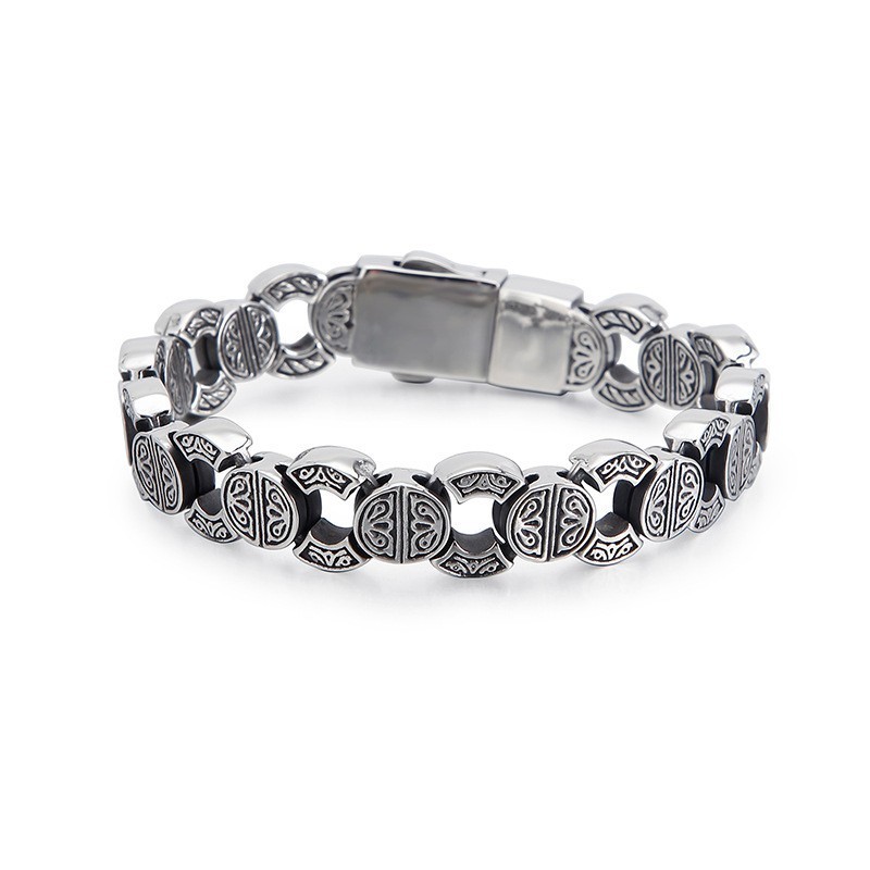 Pulseira Masculina De Titânio Com Caveira E Ossos Cruzados Pulseira Masculina De Titânio Com Caveira E Ossos Cruzados