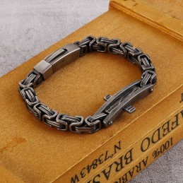 Pulseira De Titânio Com Cruz Curva Tipo Costas Para Homens