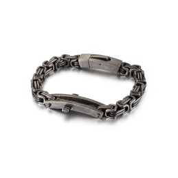 Pulseira De Titânio Com Cruz Curva Tipo Costas Para Homens